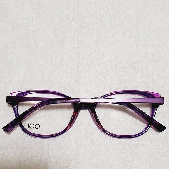 Womens OGI Evolution Regal Violet Designer Cat Eyeglasses Frames 50-17-140 Japan - Picture 7 of 9